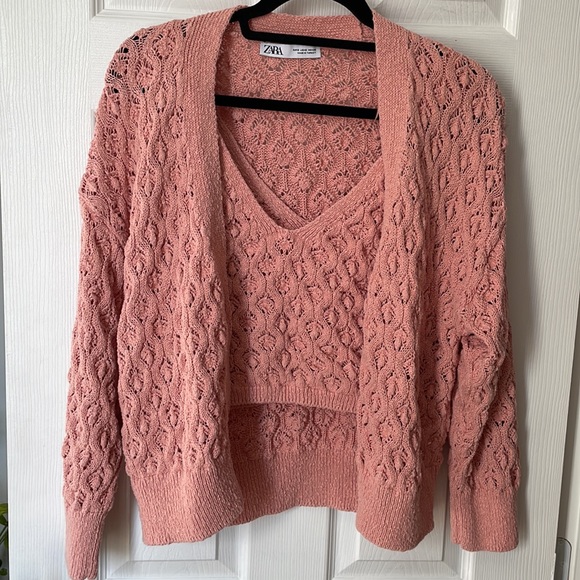 Zara Embroidered Knit Twin Set - Picture 2 of 3